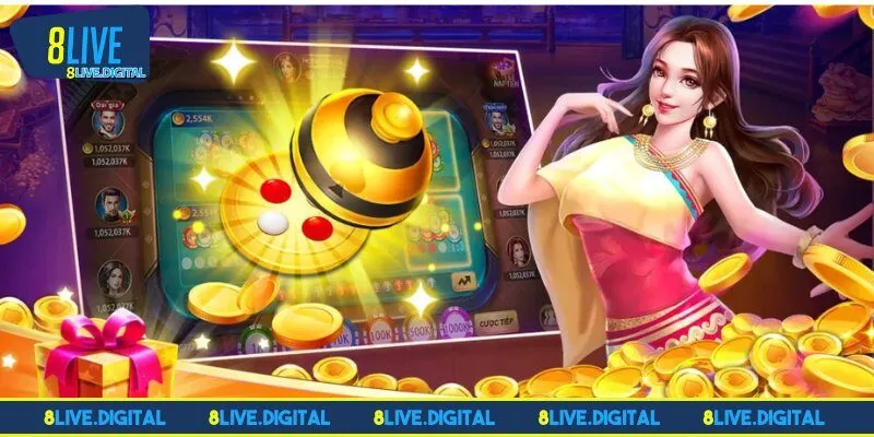 Dụng cụ truyền thống trong cách chơi xóc đĩa gồm bát, đĩa, và bốn đồng xu