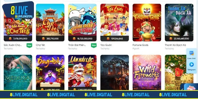 Tổng hợp các game nên thử tại nổ hũ 8LIVE